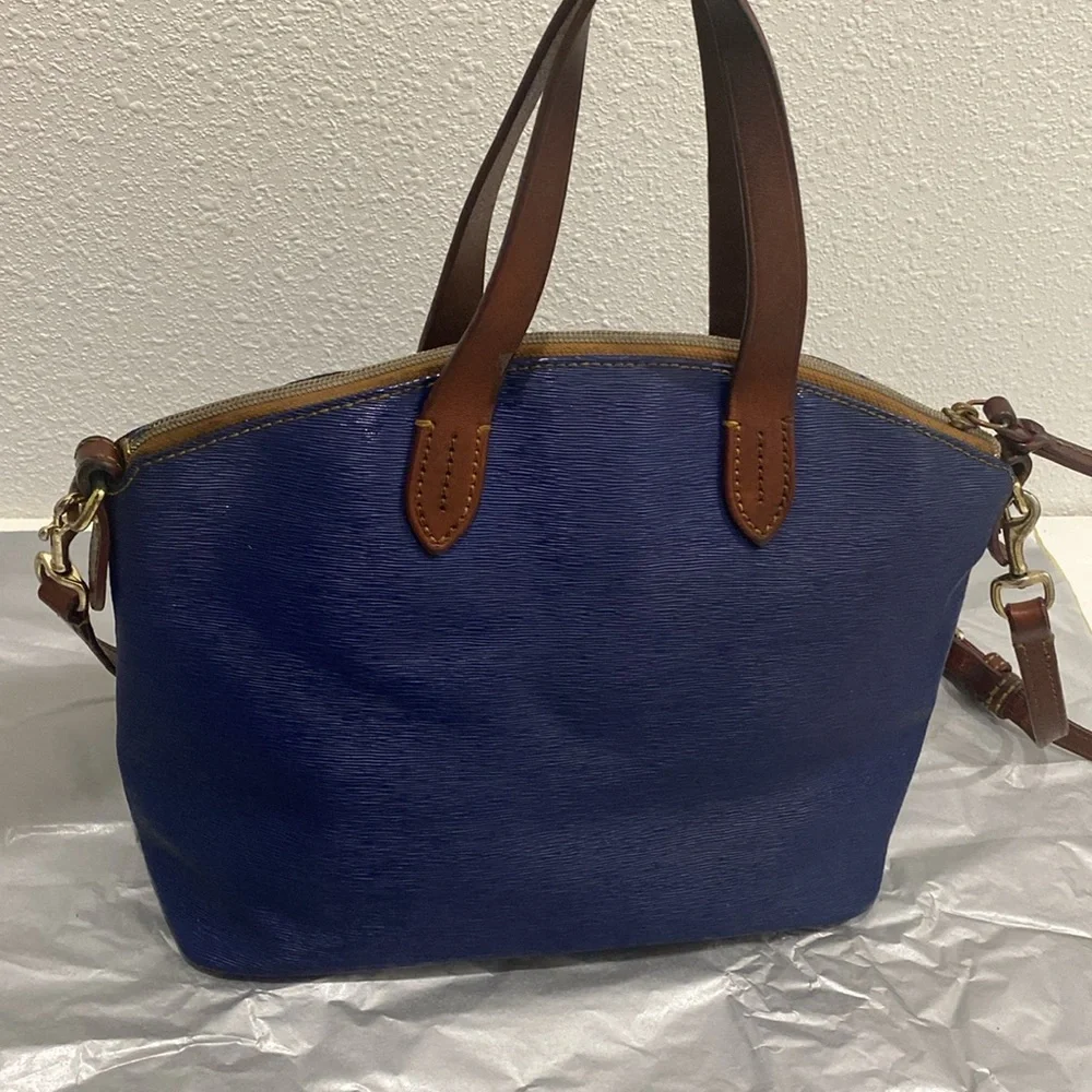 Dooney & Bourke Eva Cork Satchel Shoulder/ Handbag Bag in Navy - Picture 8 of 17